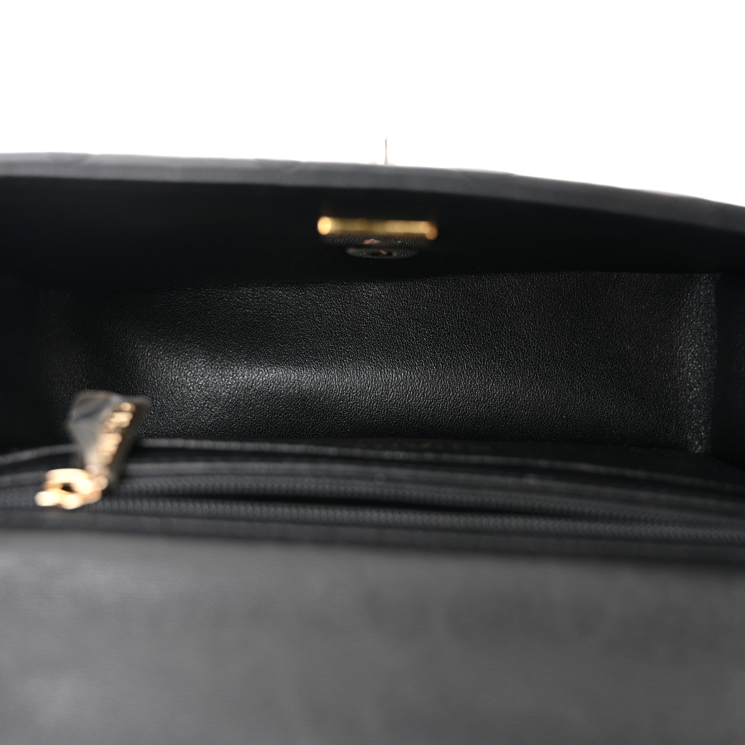 Chanel Lambskin Quilted Mini Top Handle Rectangular Flap Black 5 of 11