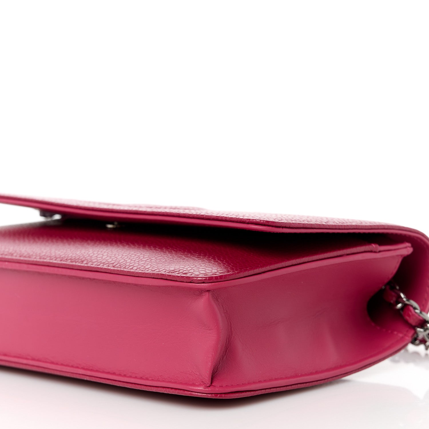 Chanel Caviar Timeless CC Wallet on Chain WOC Dark Pink 11 of 12