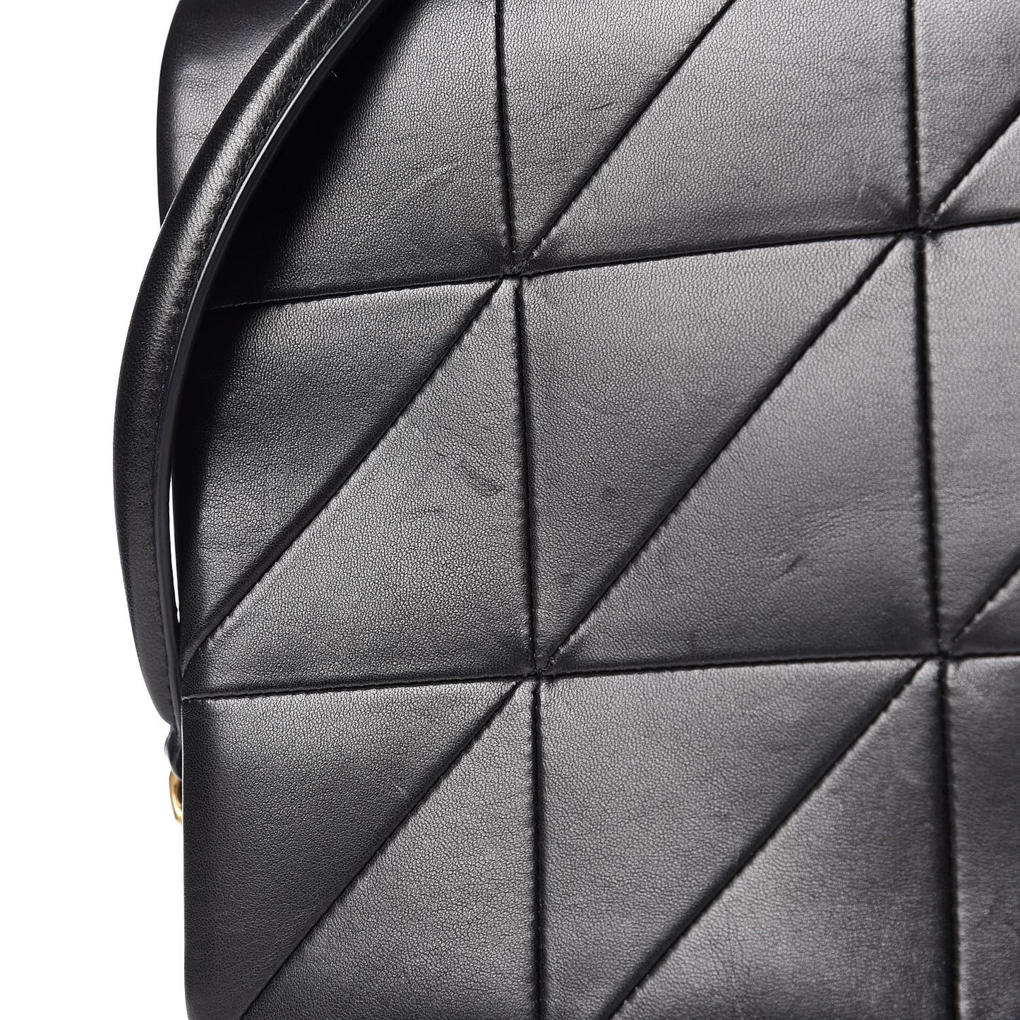 Lambskin Patchwork Monogram Large Jamie Black