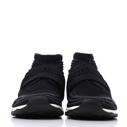 Chanel Stretch Fabric CC Sneakers 39 Black 2 of 14