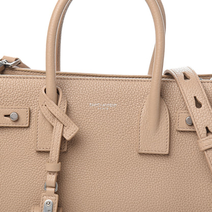 Saint Laurent Grained Calfskin Baby Sac De Jour Souple Dark Beige 8 of 8