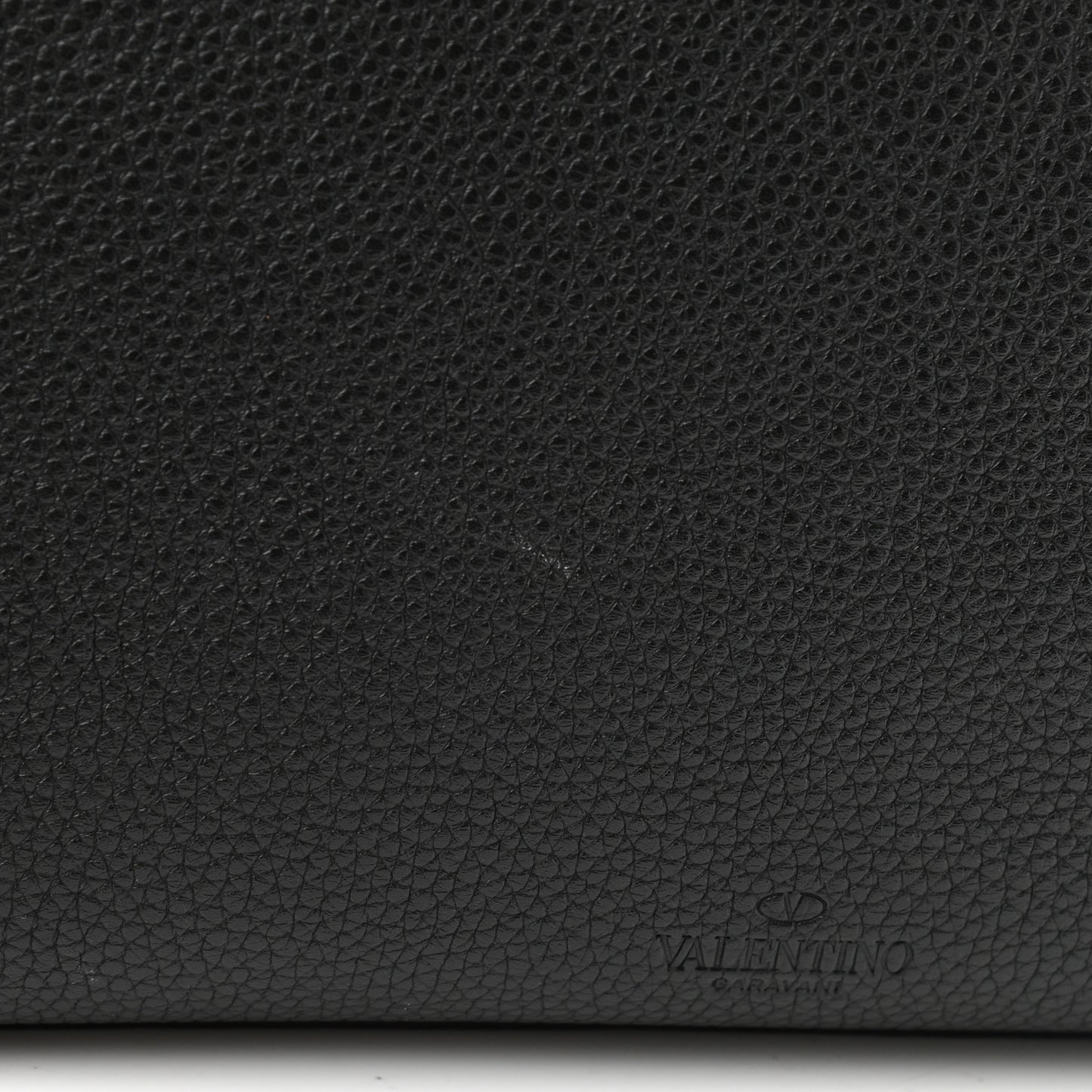Grained Calfskin Small Rockstud Shoulder Tote Black