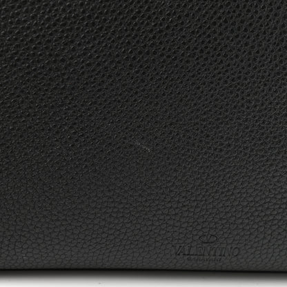 Valentino Garavani Grained Calfskin Small Rockstud Shoulder Tote Black 10 of 10