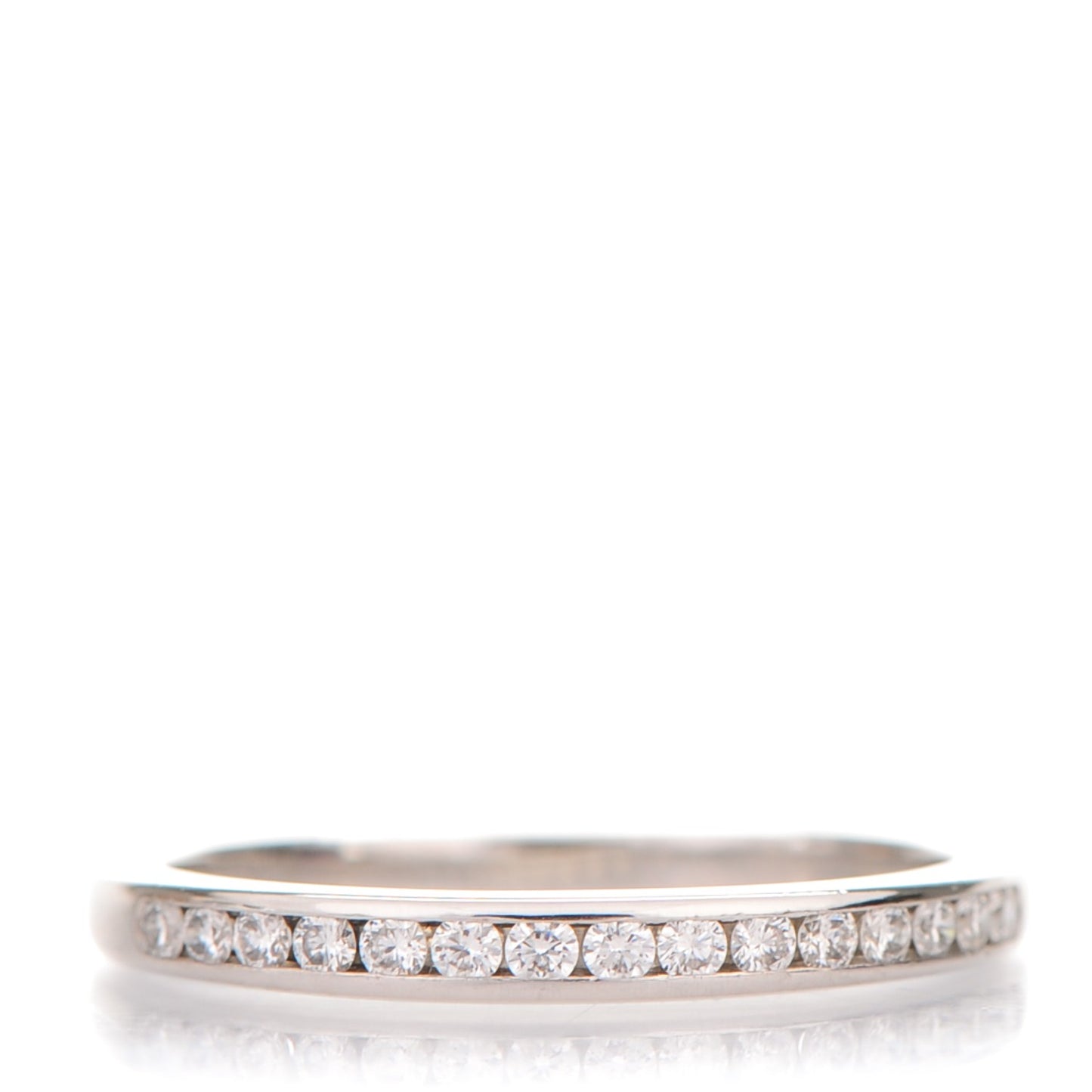 Platinum Diamond .15ctw Half Circle Wedding Band Ring 52 6