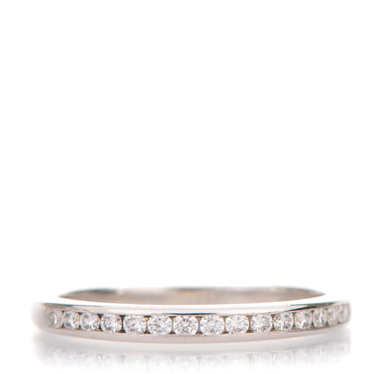 Tiffany Platinum Diamond .15ctw Half Circle Wedding Band Ring 52 6 1 of 5