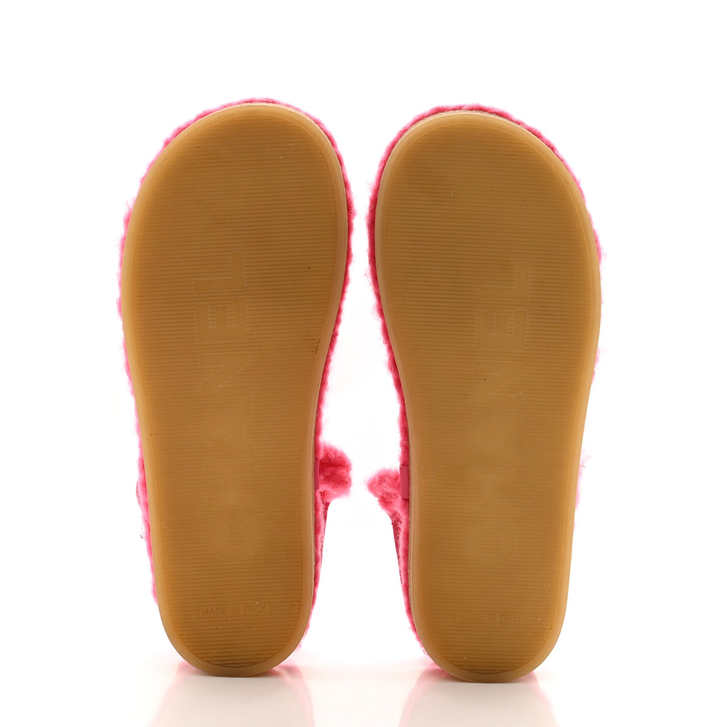 Cord Lambskin Quilted Logo Sandals 36 Pink
