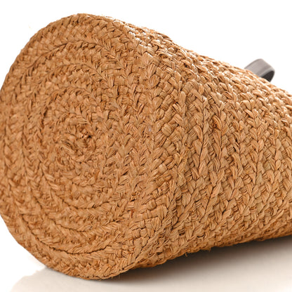 Saint Laurent Raffia Calfskin Small Panier Tote Naturale Nut 8 of 9