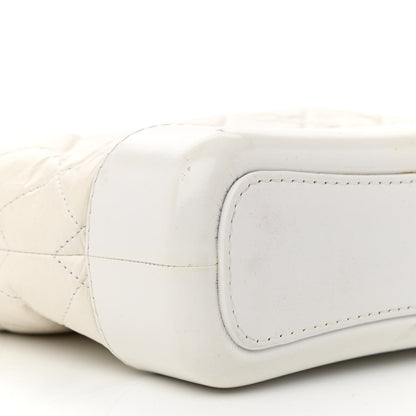 Chanel Aged Calfskin Quilted Small Gabrielle Hobo White 9 of 15