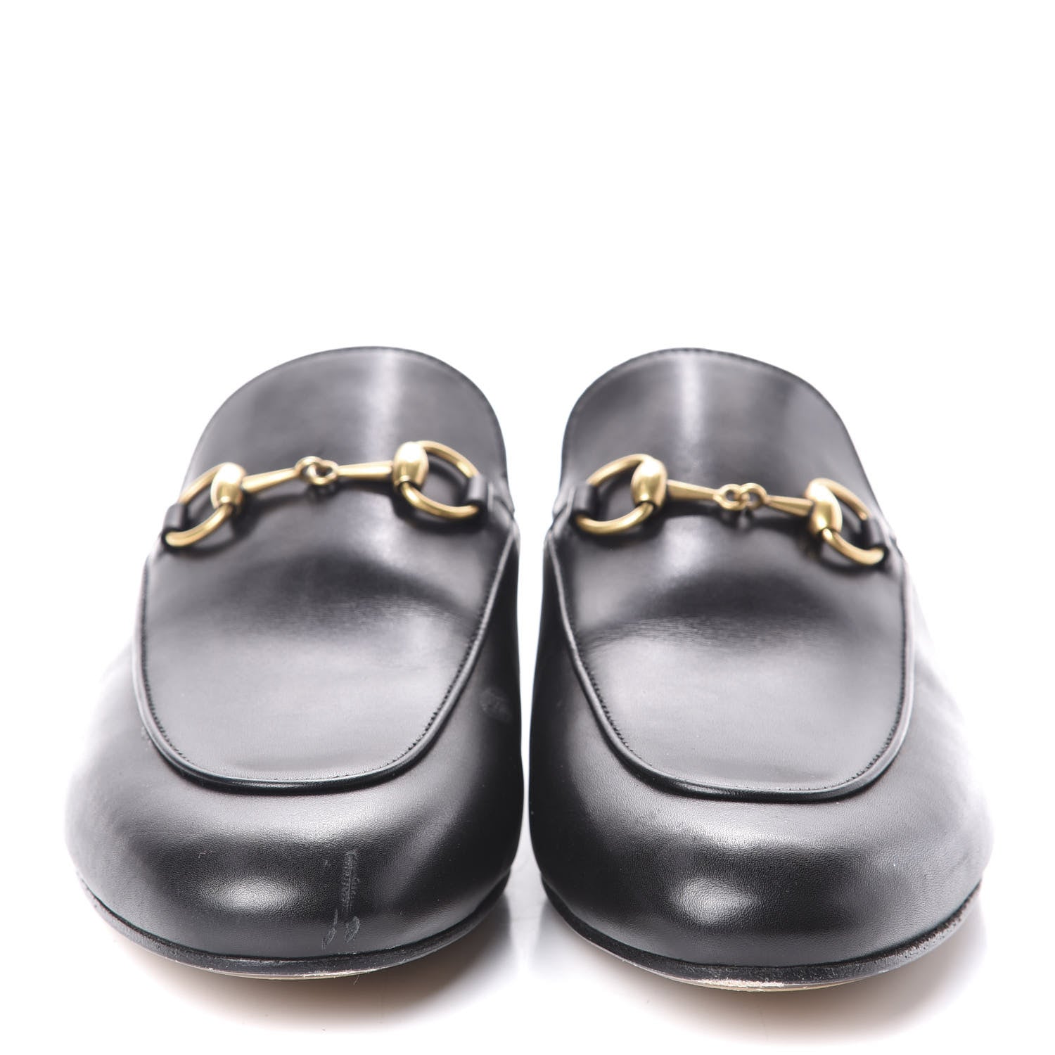 Gucci Calfskin Womens Princetown Slippers 37.5 Black 2 of 7