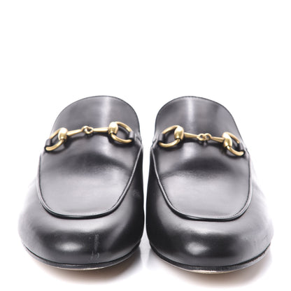 Gucci Calfskin Womens Princetown Slippers 37.5 Black 2 of 7