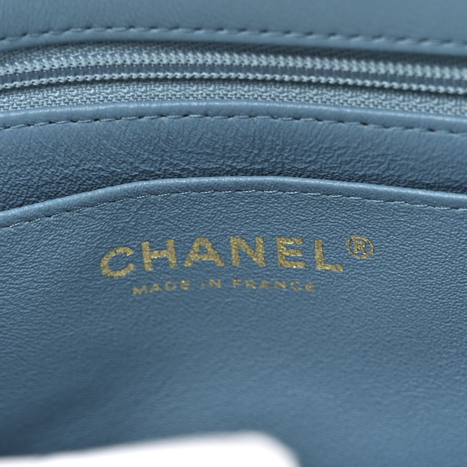 Chanel Lambskin Quilted Mini Rectangular Flap Green Blue 5 of 9