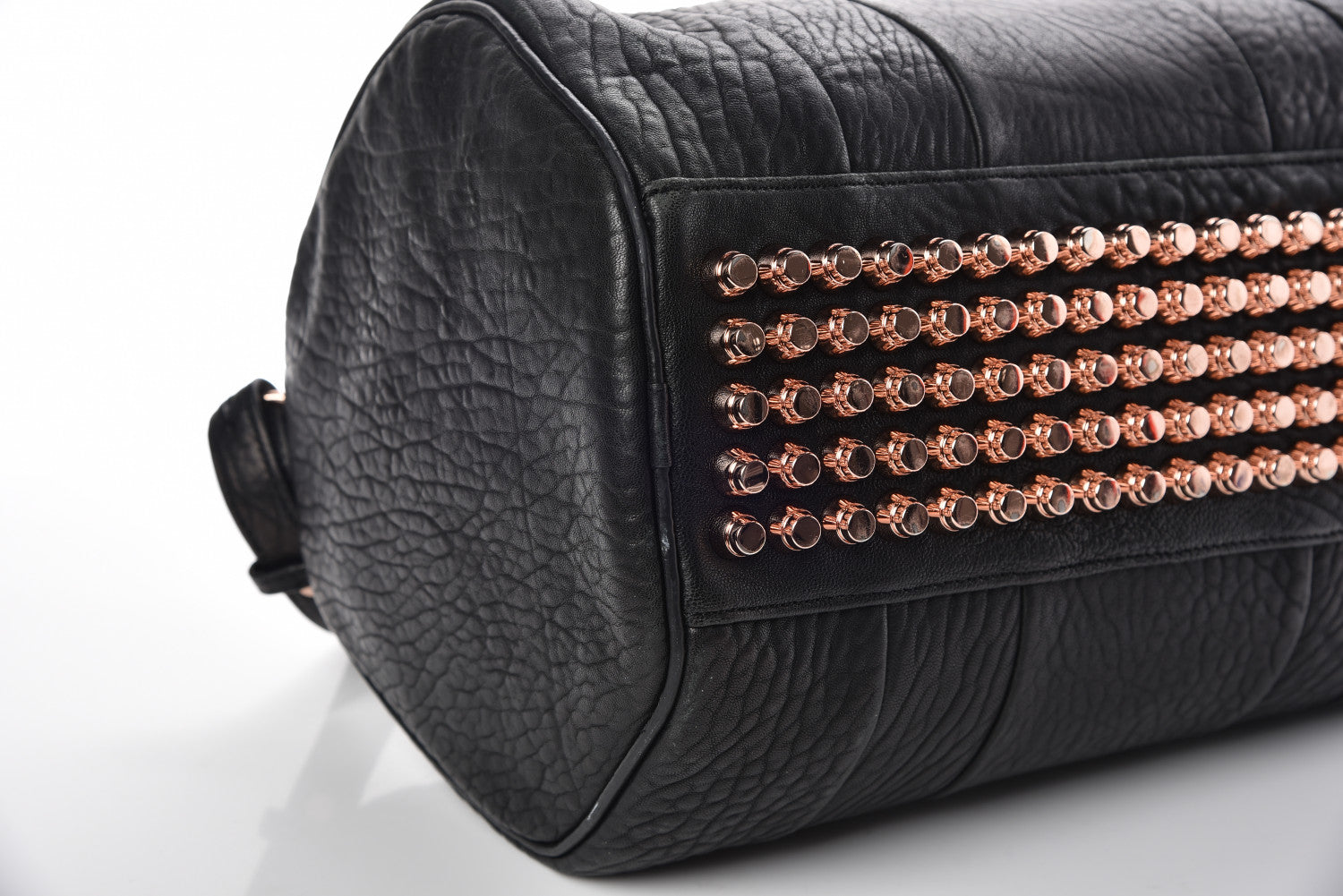 Alexander Wang Pebbled Lambskin Rocco Black Rose Gold Hardware 8 of 15