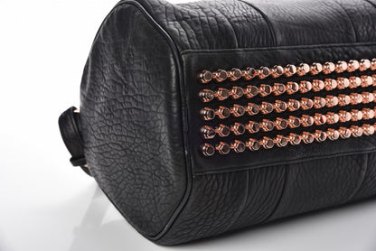 Alexander Wang Pebbled Lambskin Rocco Black Rose Gold Hardware 8 of 15