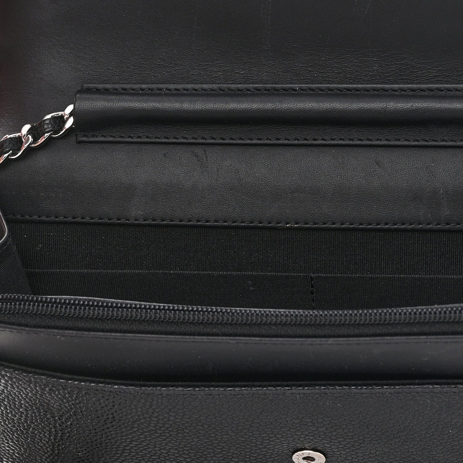 Chanel Caviar Timeless CC Wallet on Chain WOC Black 13 of 15