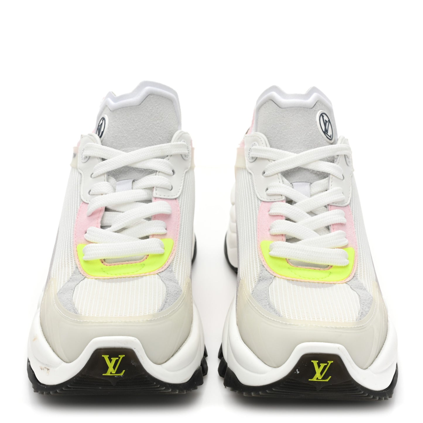 Monogram Calfskin Run 55 Sneakers 35.5 White