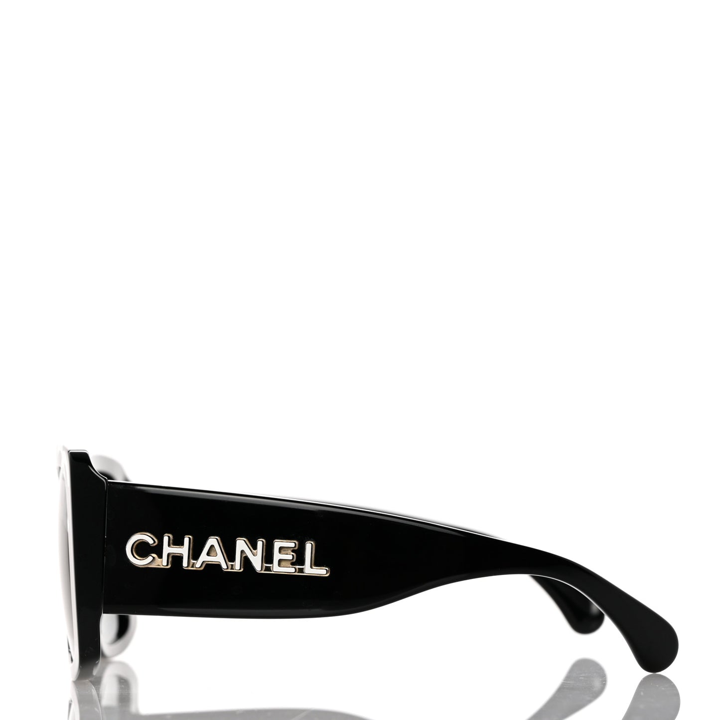 Acetate CC Logo Square Sunglasses 71472 Black