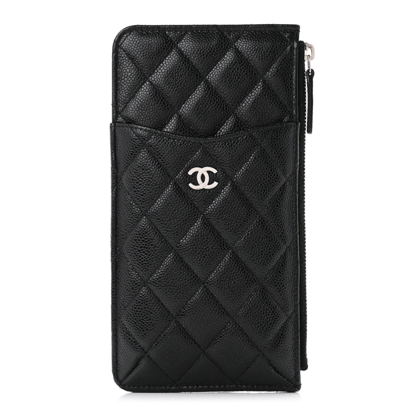 Caviar Quilted Classic iPhone Pouch Black