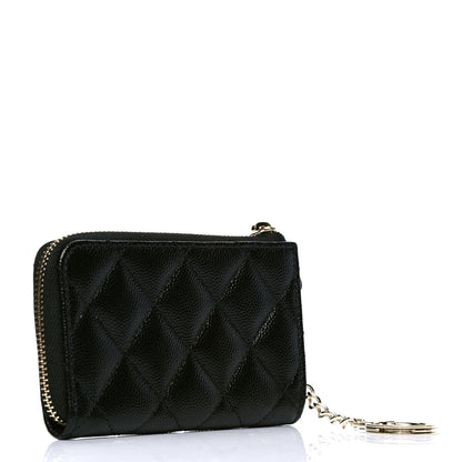 Chanel Caviar Quilted Zipped Key Holder Case Black 2 of 5
