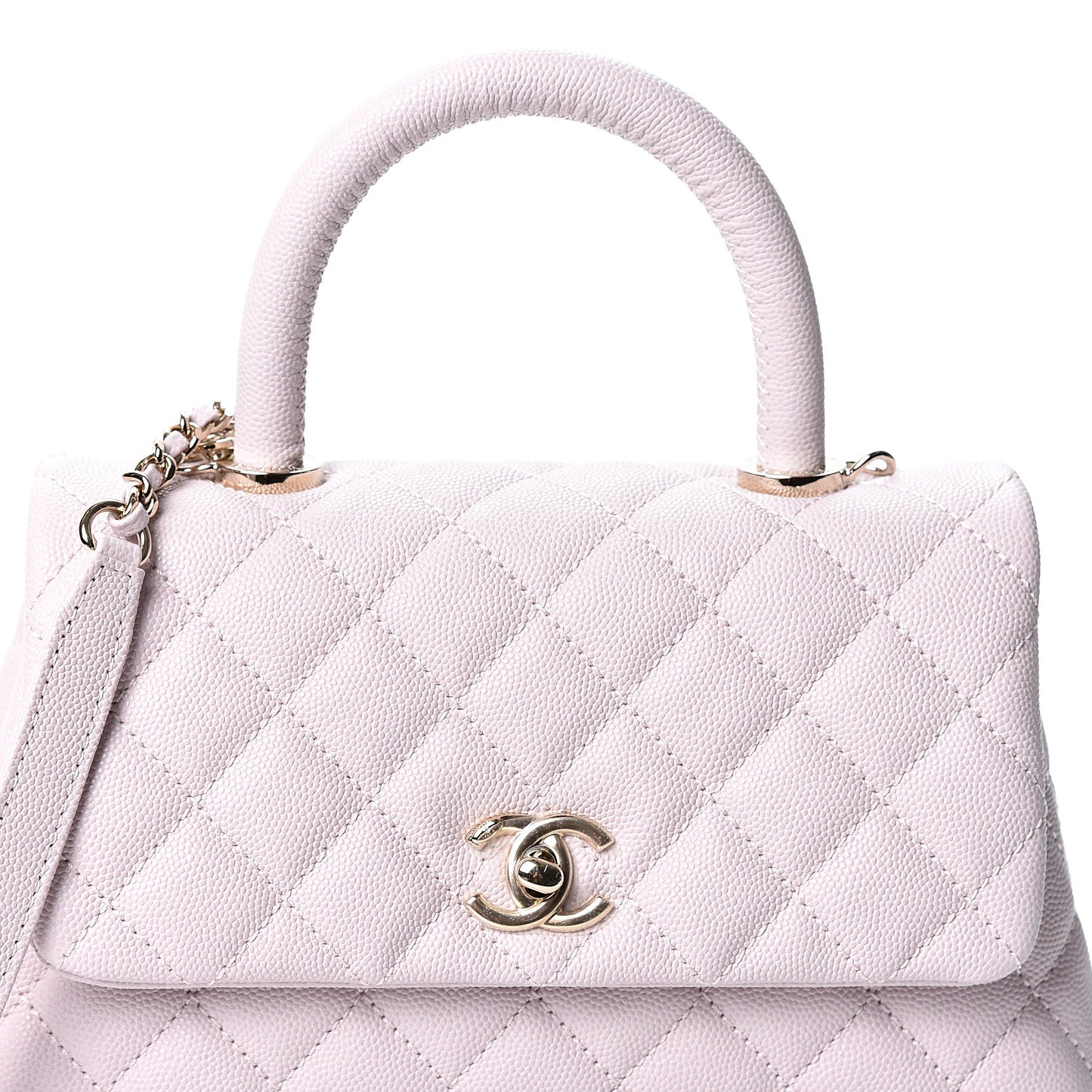 Caviar Quilted Mini Coco Handle Flap Lilas Lilac