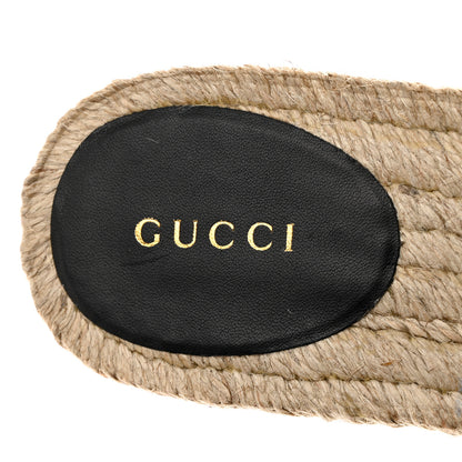 Gucci Nappa Matelasse GG Marmont Espadrille Slippers 39 Black 7 of 9
