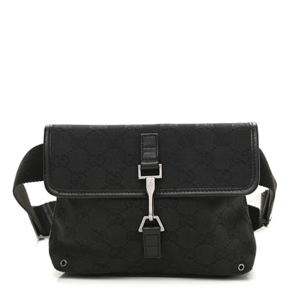 Gucci GG Monogram Web Flight Belt Bag Black 1 of 11