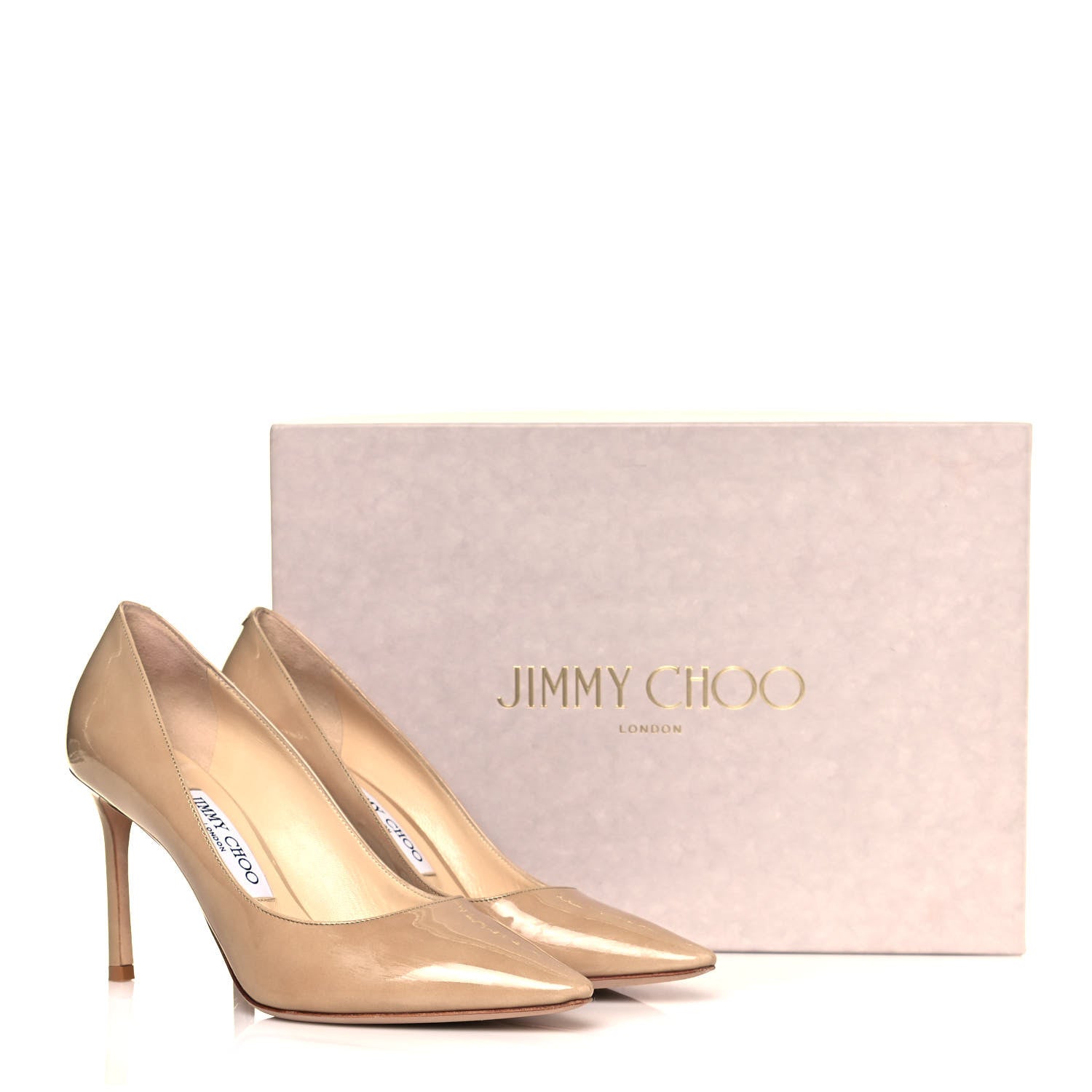 Jimmy Choo Patent Agnes 85 Pumps 36.5 Beige 10 of 10