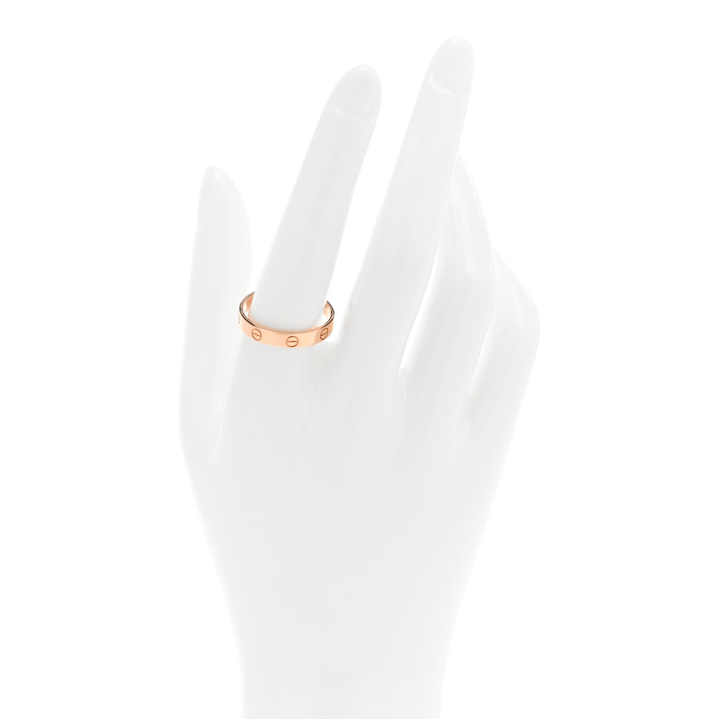 18K Pink Gold 3.5mm LOVE Wedding Band Ring 60 9