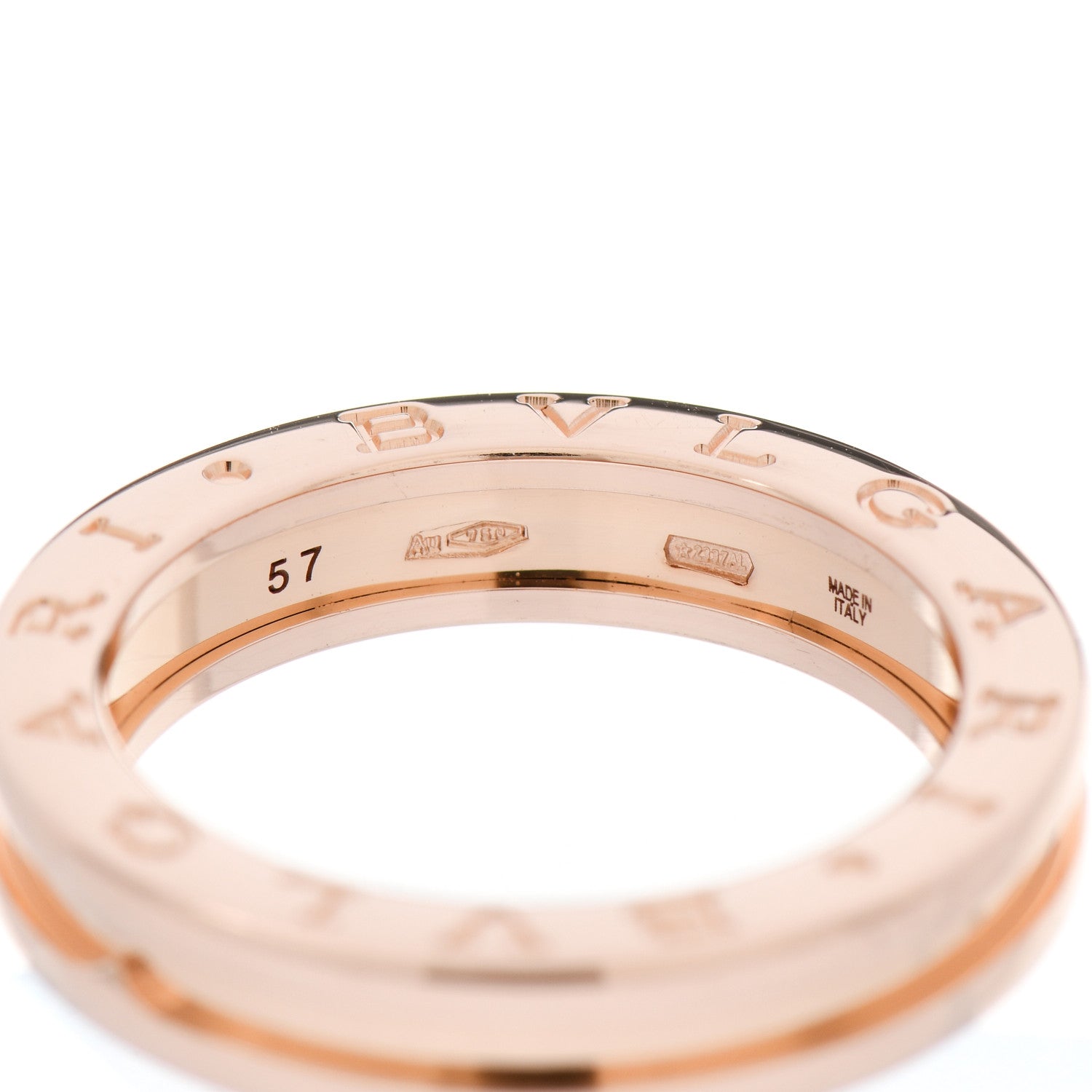 Bulgari 18K Rose Gold B.Zero1 One-Band Ring 57 8 4 of 6
