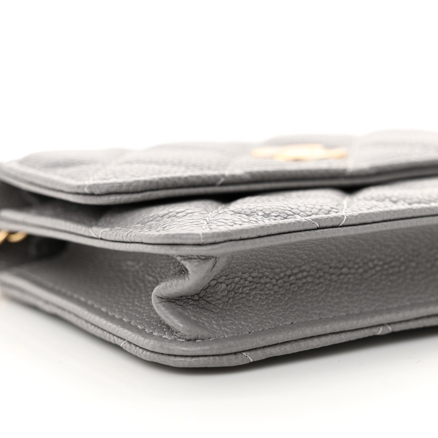 Chanel Caviar Quilted Miss Coco Clutch With Chain Grey 10 of 12