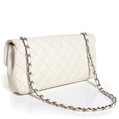 Chanel Caviar Quilted East West Flap White 3 of 9