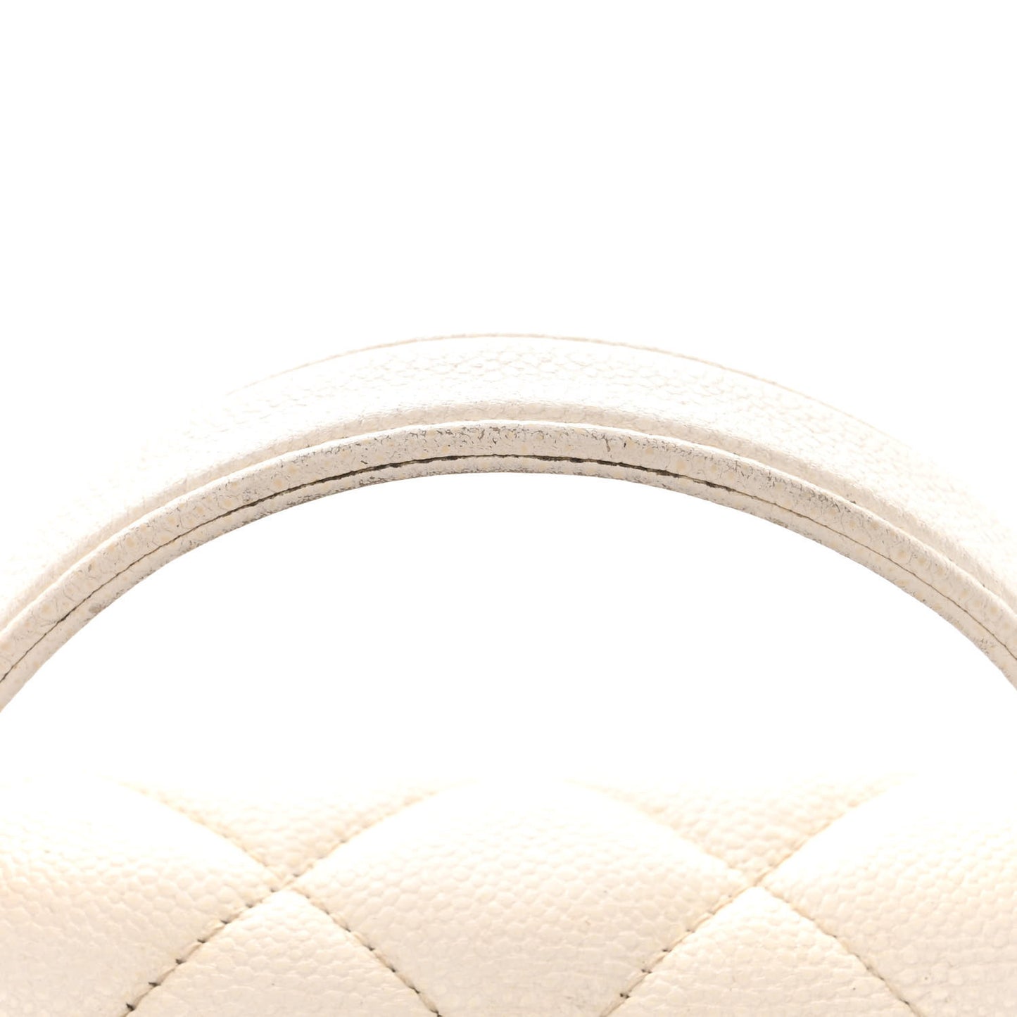 Caviar Quilted Small Business Affinity Flap White
