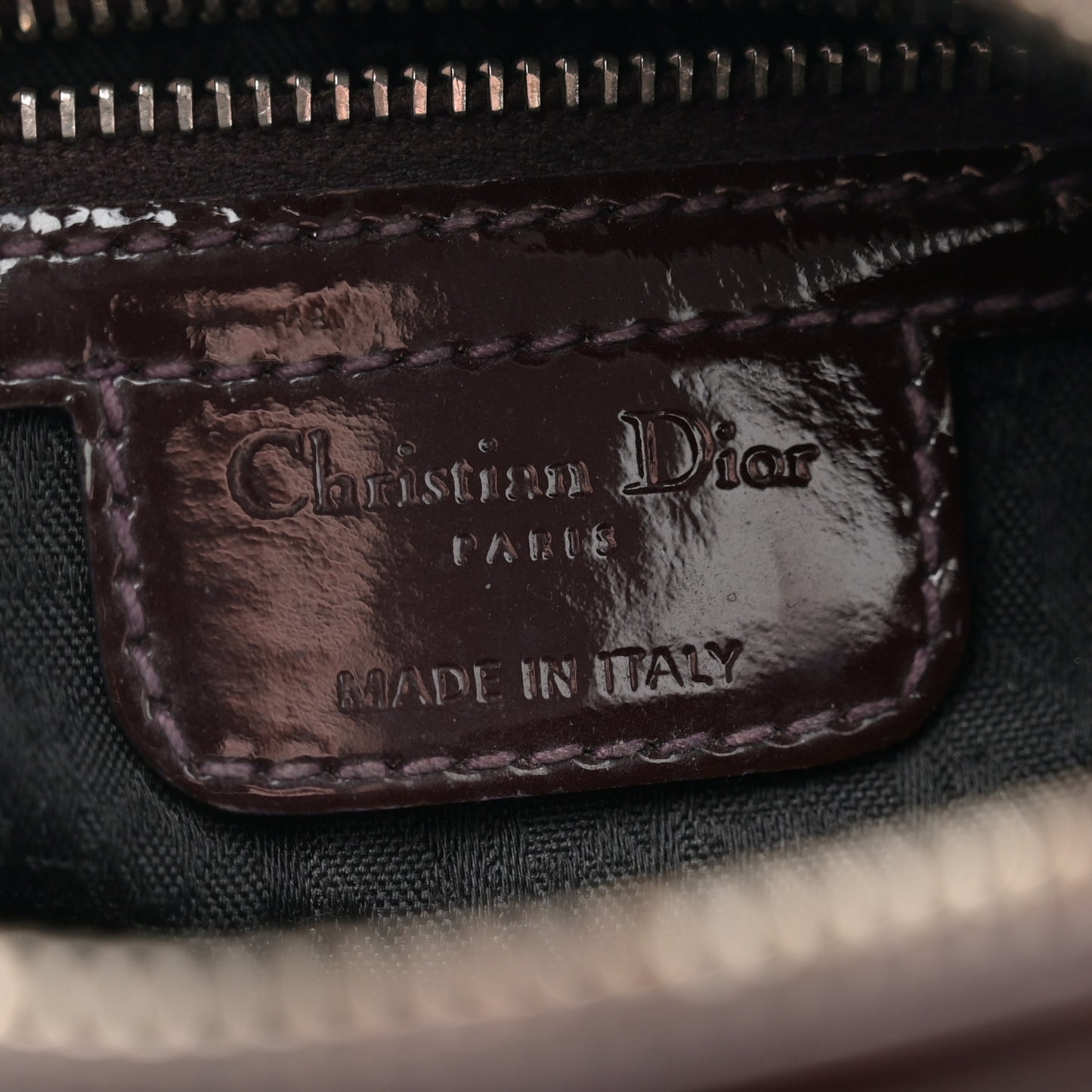 Patent Cannage Medium Lady Dior Burgundy Red