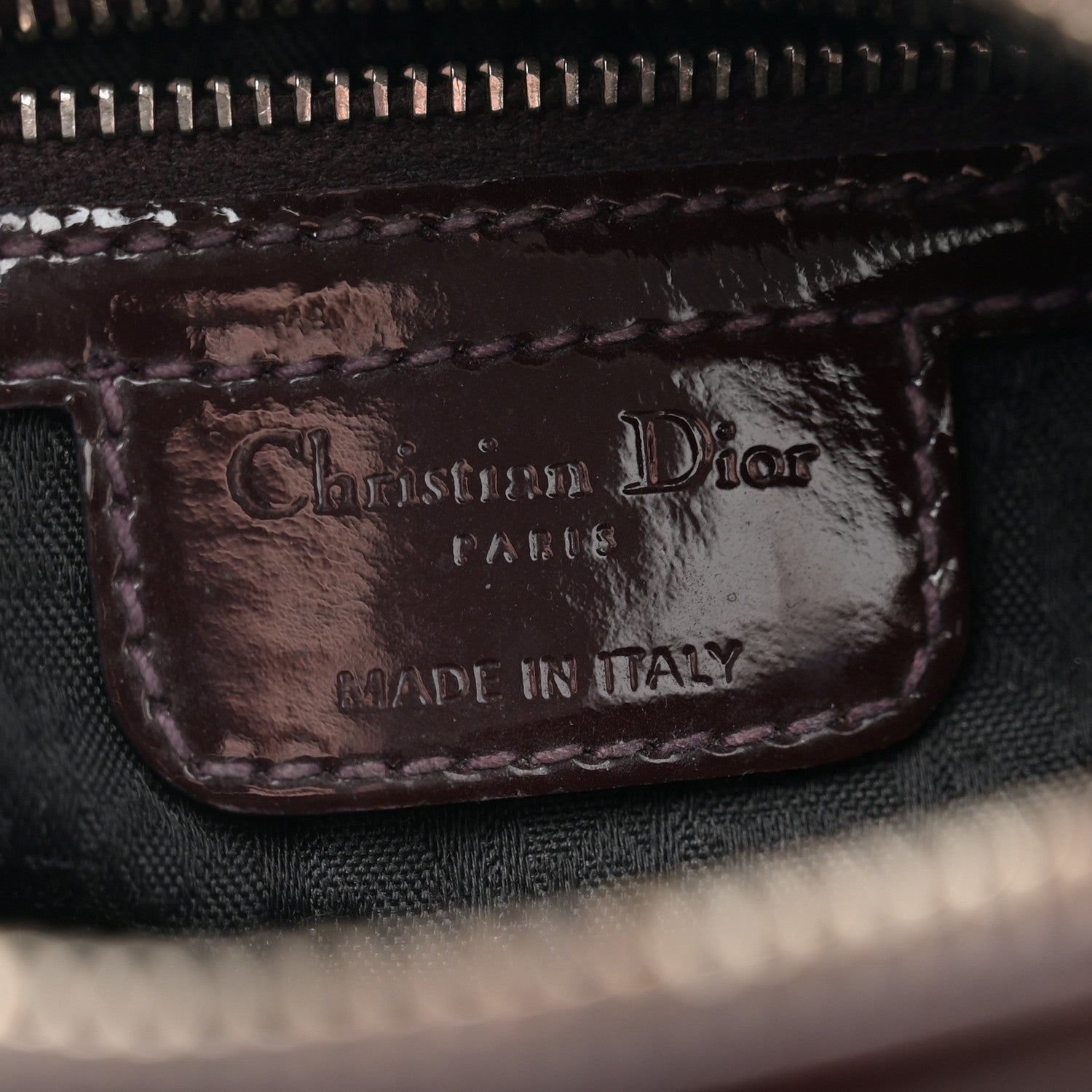 Christian Dior Patent Cannage Medium Lady Dior Burgundy Red 6 of 10