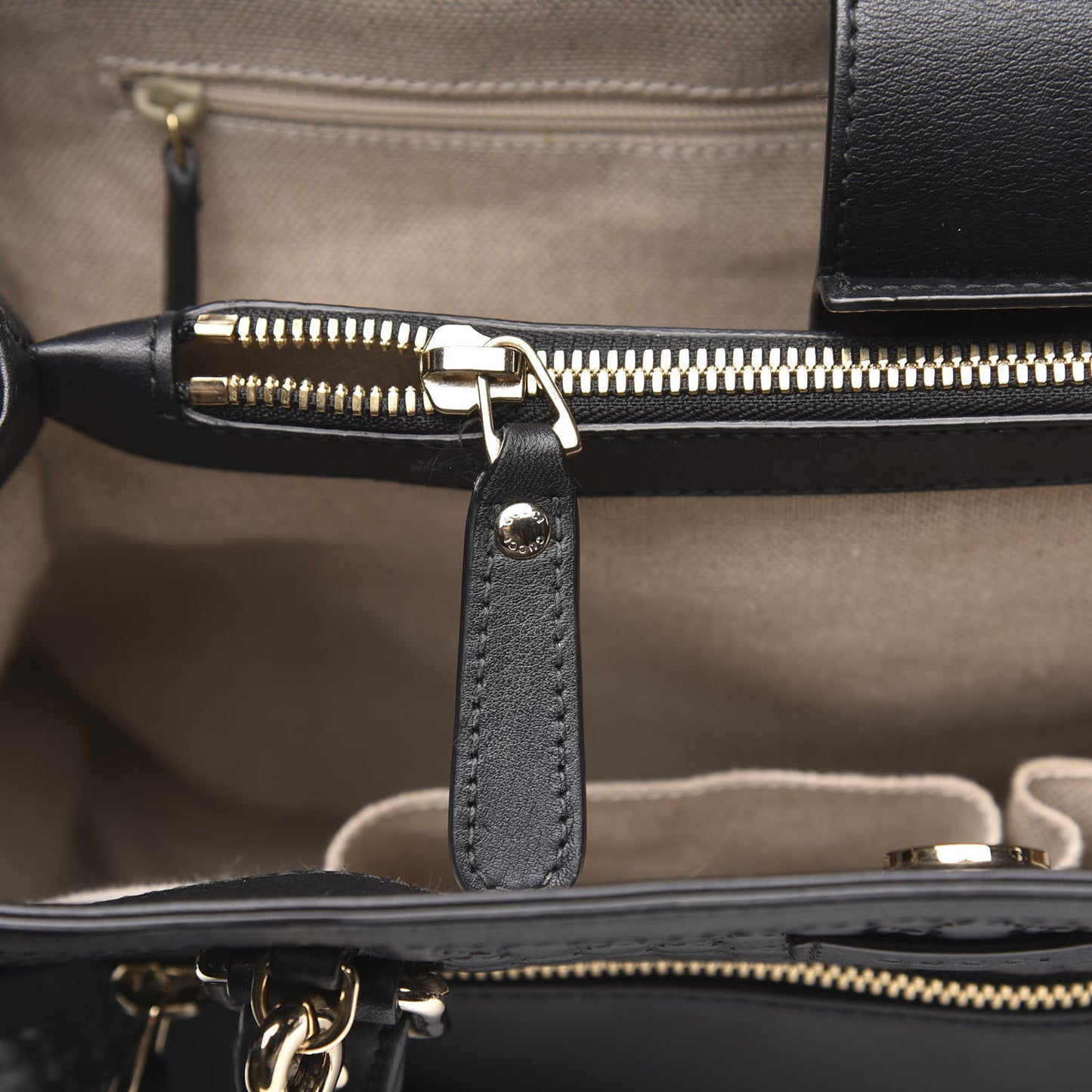 Soft Microguccissima Medium Tote Black