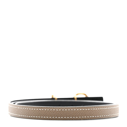 Hermes Swift Epsom Carrousel 13mm Belt 75 30 Black Etoupe 2 of 7