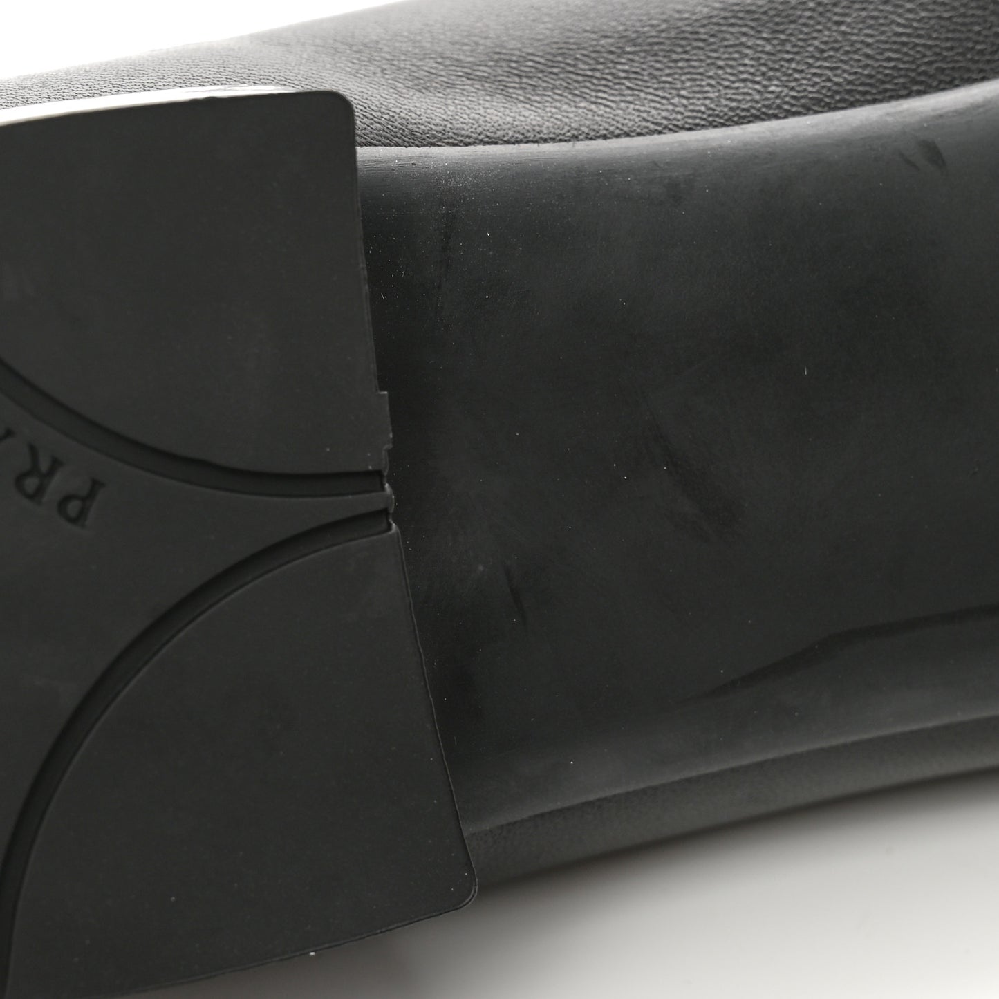 Nappa Vernice Cap Toe Logo Bow Ballerina Flats 35 Black