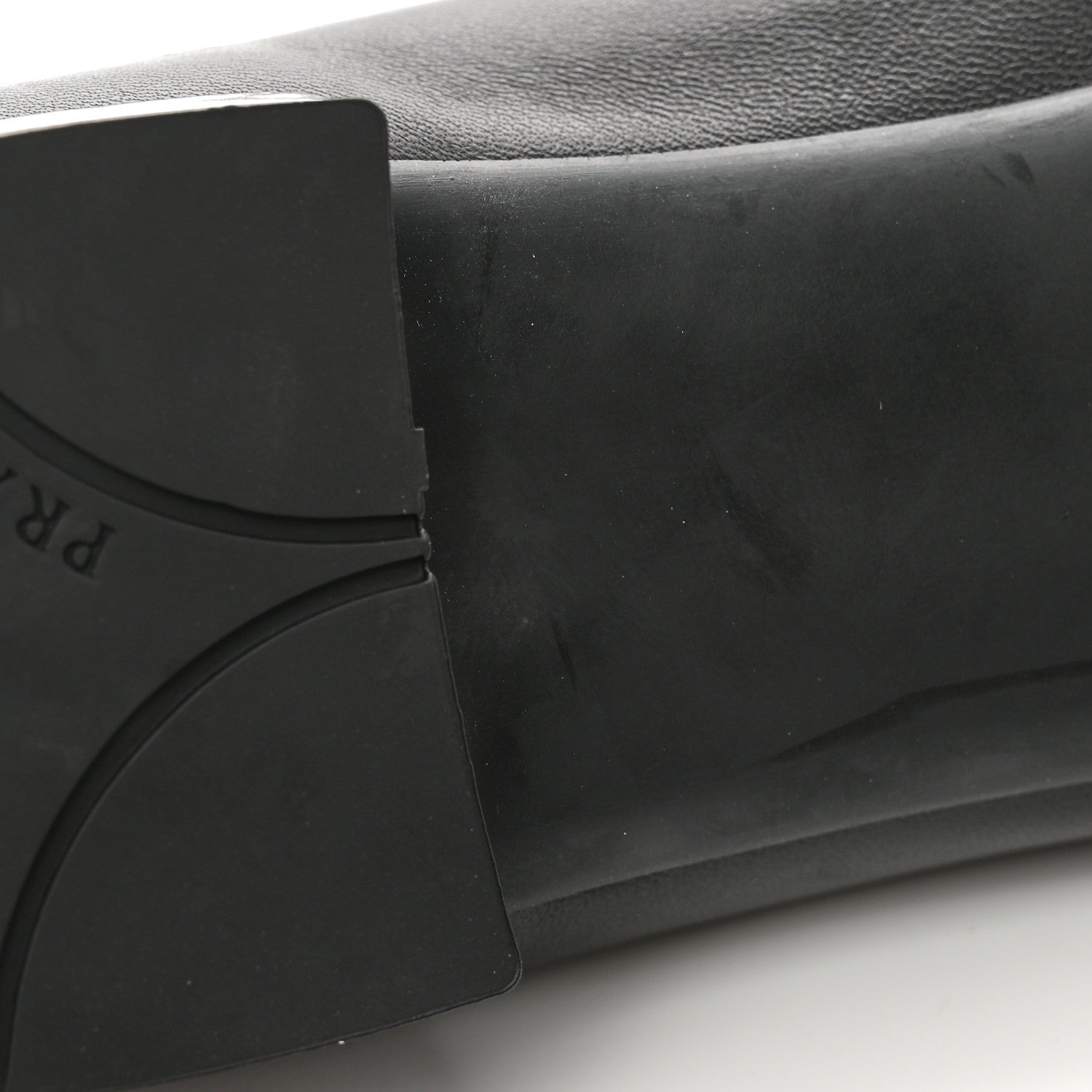 Prada Nappa Vernice Cap Toe Logo Bow Ballerina Flats 35 Black 12 of 14