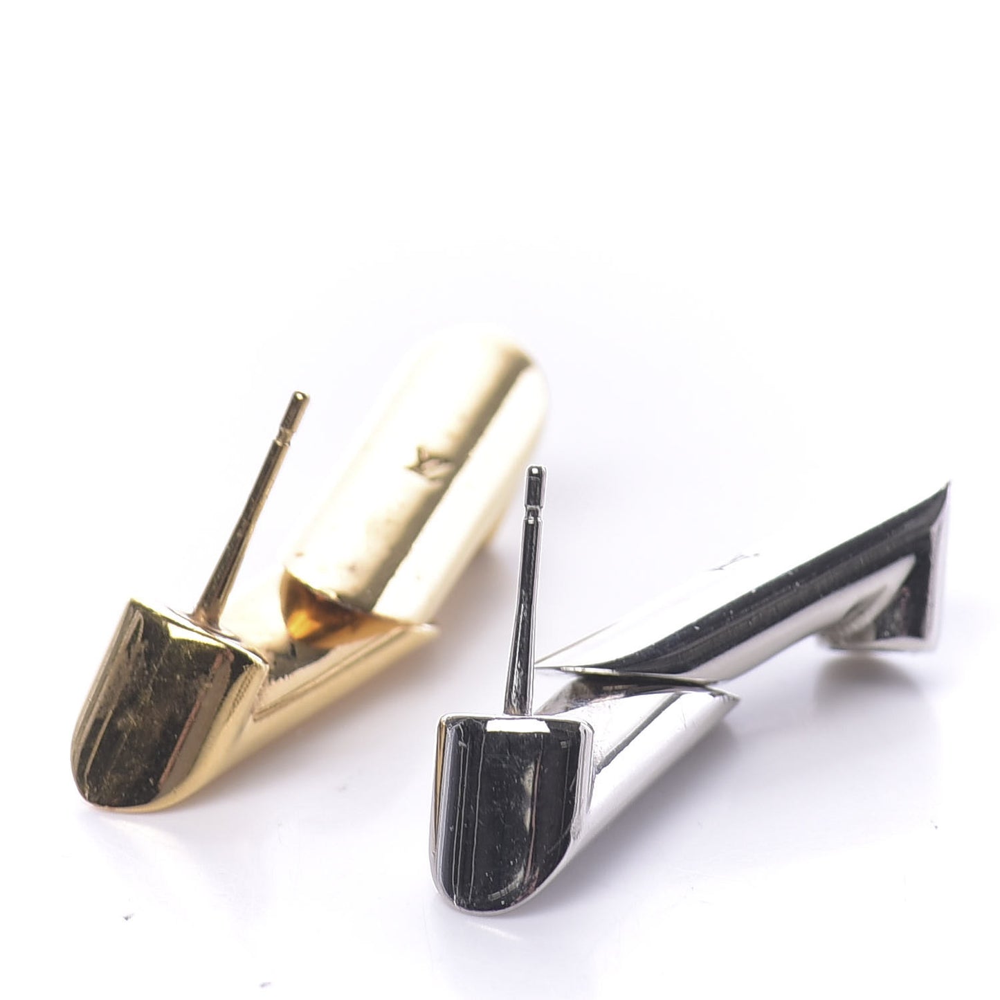 V Earrings Gold Silver