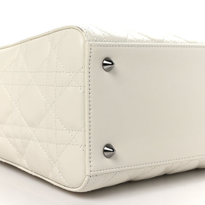 Christian Dior Lambskin Cannage Medium Lady Dior White 9 of 10