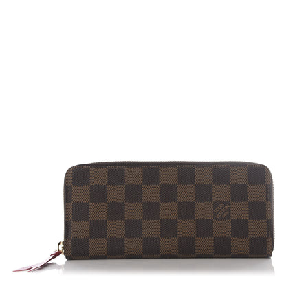 Louis Vuitton Damier Ebene Clemence Wallet Cherry 1 of 8
