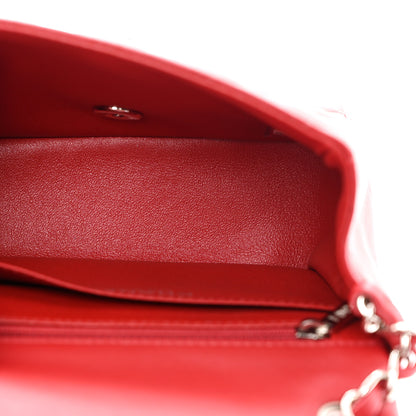 Chanel Lambskin Quilted Mini Square Flap Red 5 of 10