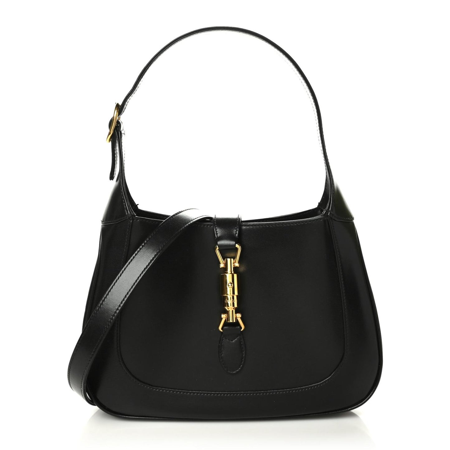 Boarded Dyana Lux Calfskin Small Jackie 1961 Hobo Black