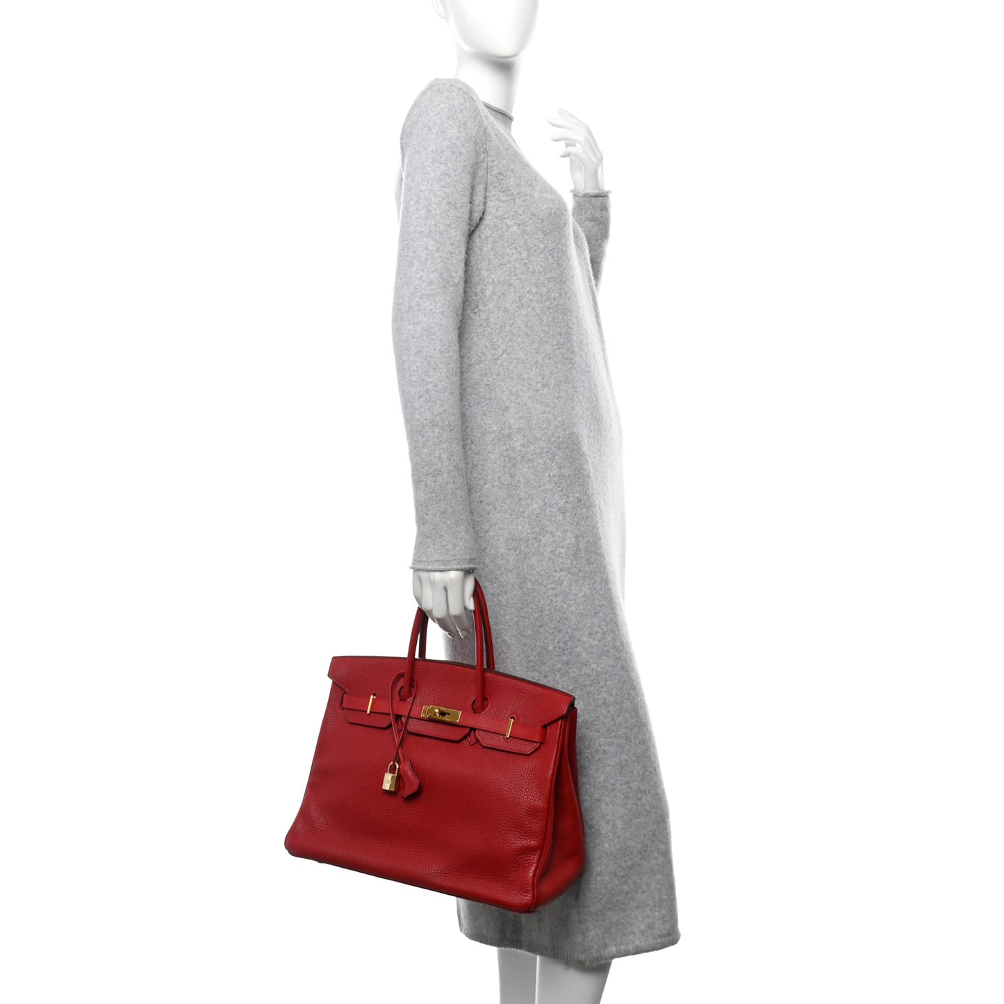 Taurillon Clemence Birkin 35 Rouge Vif
