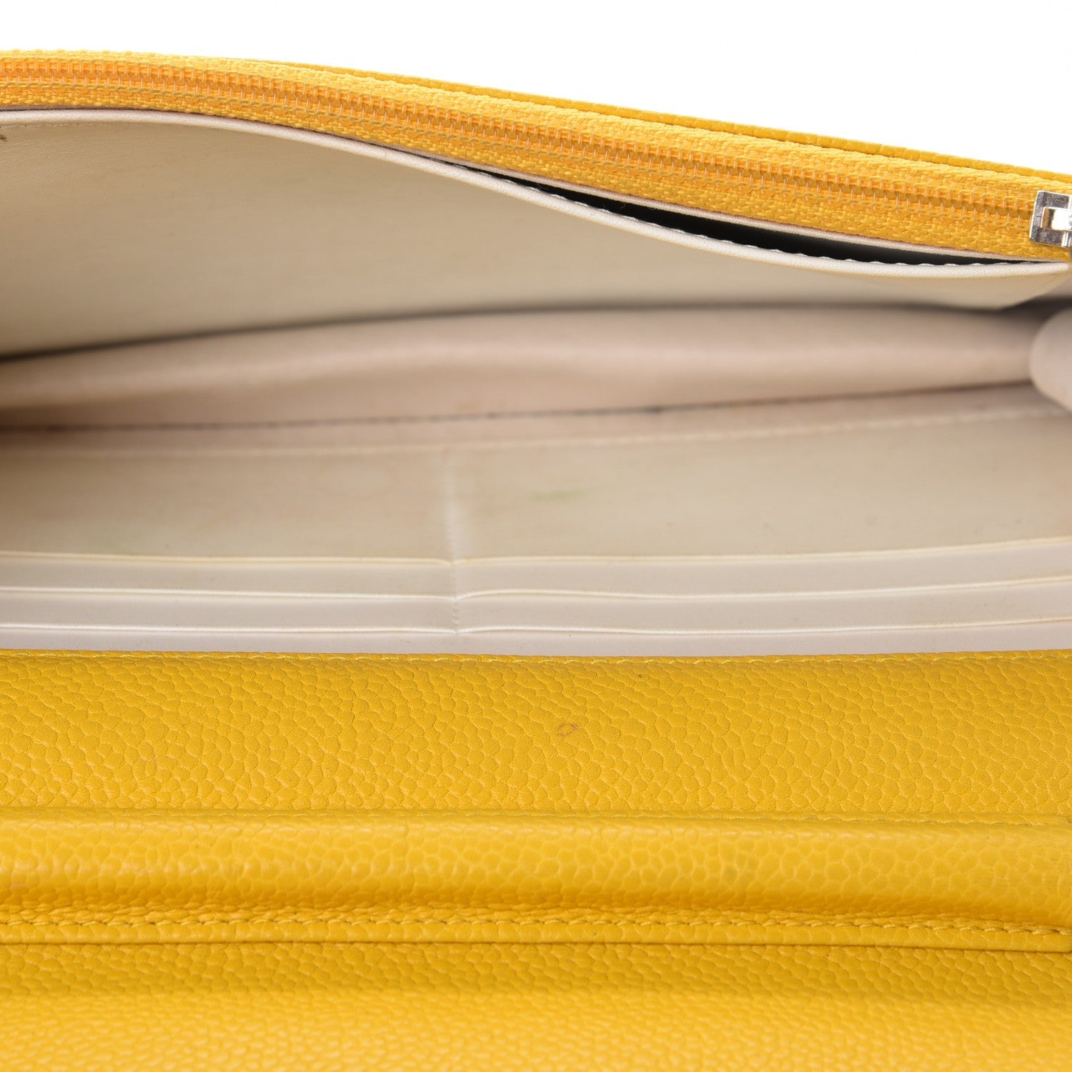 Chanel Caviar Wallet On Chain WOC Yellow 9 of 15