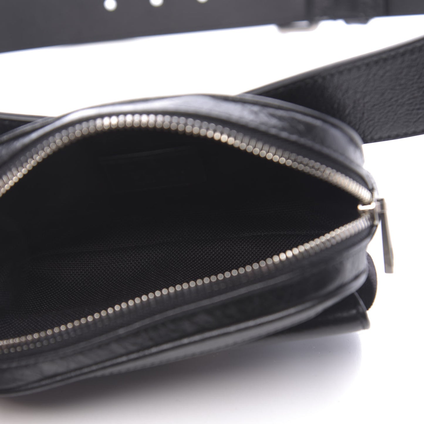 Fluffy Calfskin Mini Morpheus Belt Bag 90 36 Black
