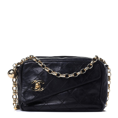 Chanel Lambskin Quilted Flap Camera Case Black 1 of 11