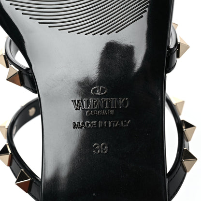 Valentino Garavani PVC Jelly Rockstud Caged Flat Thong Sandals 39 Black 7 of 8