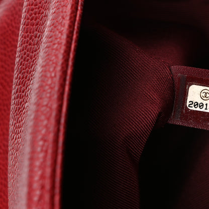 Chanel Caviar Quilted Medium Boy Flap Red 7 of 10