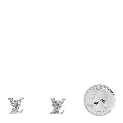 Louis Vuitton Crystal LV Iconic Earrings Silver 2 of 4