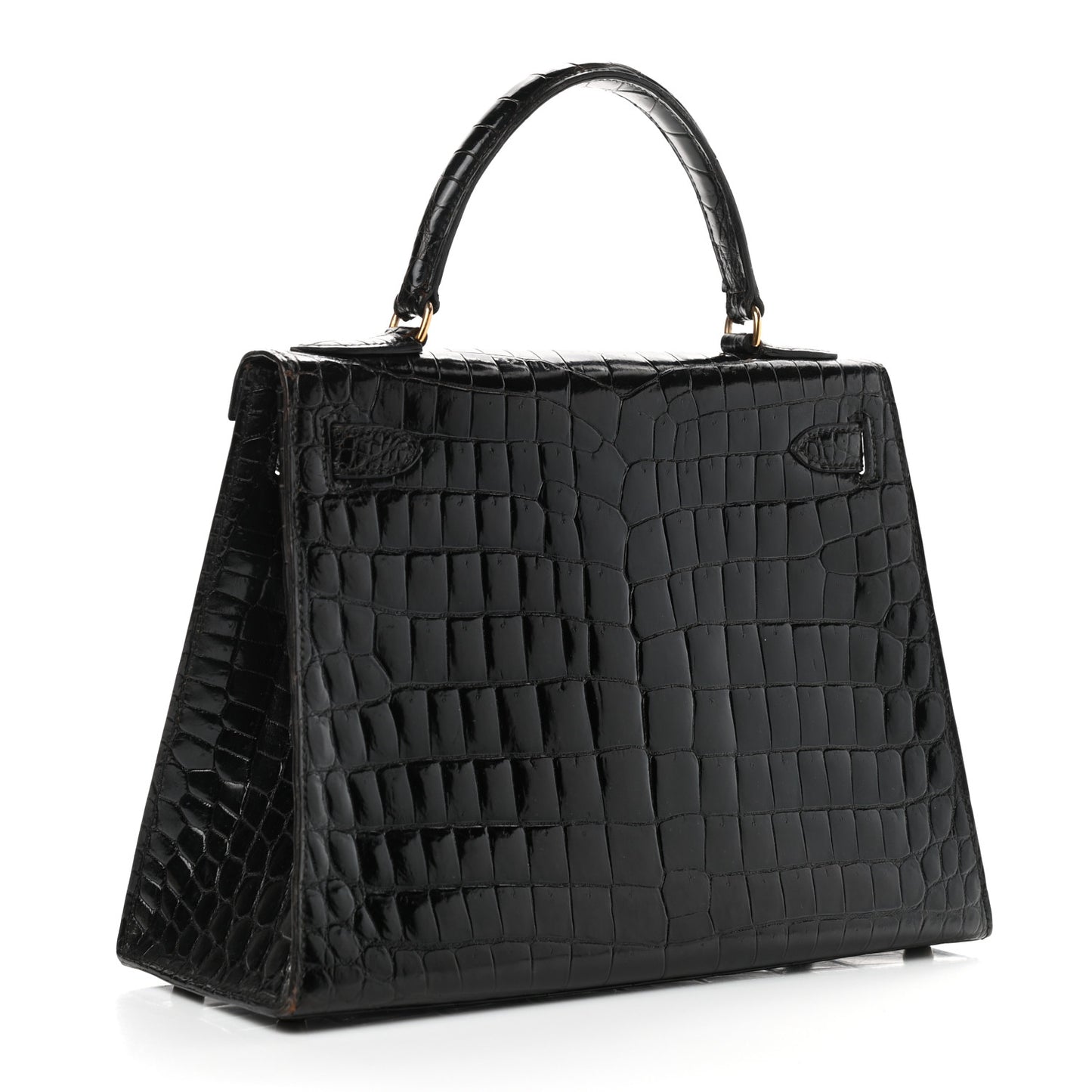 Shiny Niloticus Crocodile Kelly Sellier 28 Black